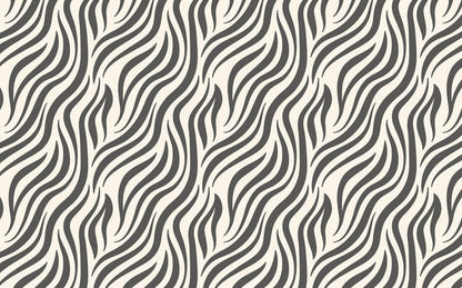 Wallpaper mural made of faux animal fur in a neutral colour for use in home decoration