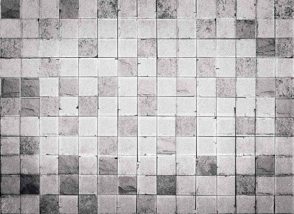 Modern Grey Geometric Concrete Mural Wallpaper