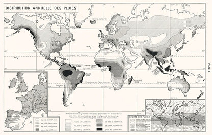 Annual Rainfall Distribution Custom Wallpaper Mural