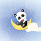 Panda On Moon Custom Wallpaper Design