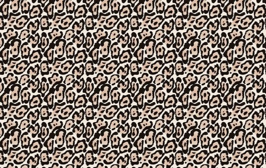 mural wallpaper with a leopard pattern design for the inside of a home