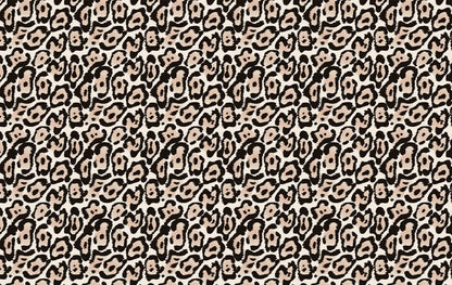 mural wallpaper with a leopard pattern design for the inside of a home