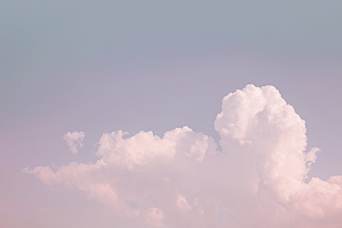 Pastel Pink Clouds Sky Mural Wallpaper