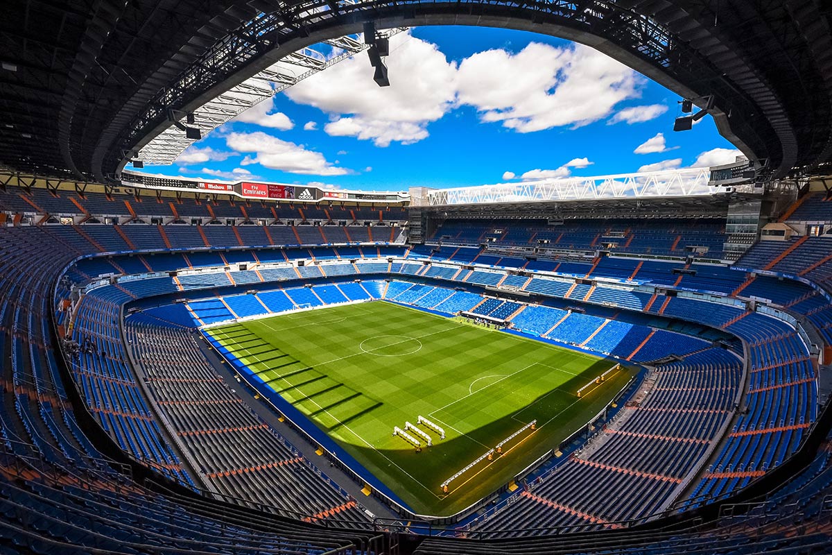 Panoramic Wallpaper Mural of the Bernabeu Stadium Plain