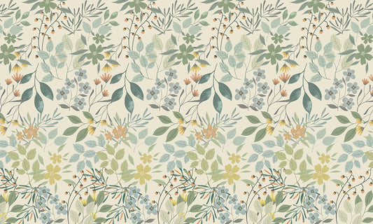 Boho Chic Botanical Garden Mural Wallpaper