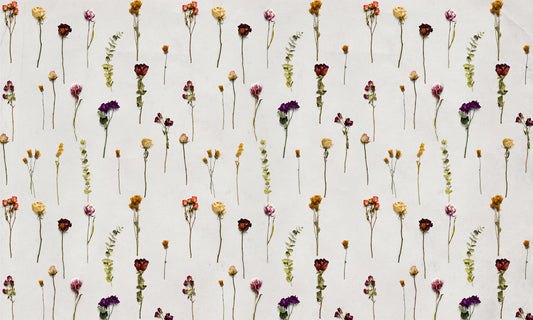 Dride Flowers Custom Wall Mural Art Design