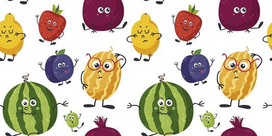 murals of fruits and vegetables for the kitchen or dining room