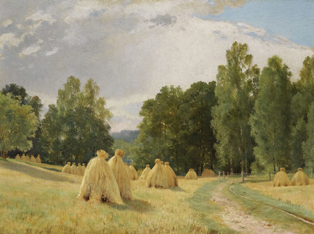 Rustic Harvest Landscape Countryside Mural Wallpaper
