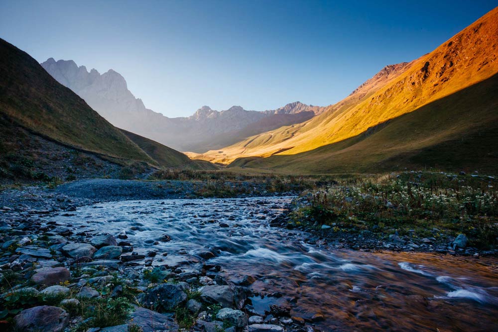 Serene Mountain River Landscape Wallpaper Mural