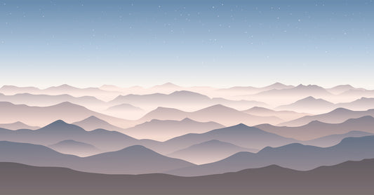 Misty Mountain Gradient Wallpaper Mural