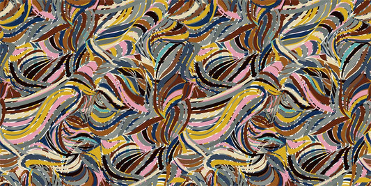 Ribbon Lining Pattern Colorful Abstract Mural Design