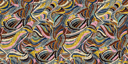 Ribbon Lining Pattern Colorful Abstract Mural Design