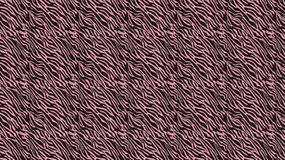 Pink and Black Zebra Stripes Mural Wallpaper