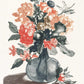 Flowers in Vase Painting Wallpaper Mural