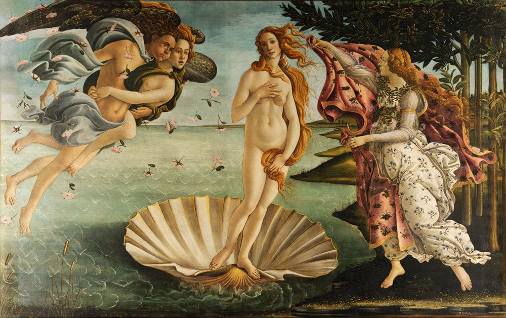 Vintage Botticelli Birth of Venus Mural Wallpaper