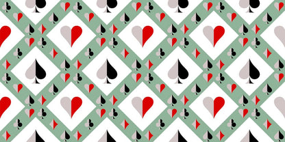vintage green poker graph wall mural art