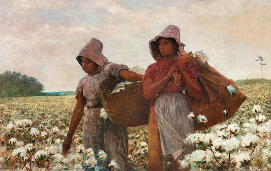 Cotton Picking Labor Wall Mural Art Design