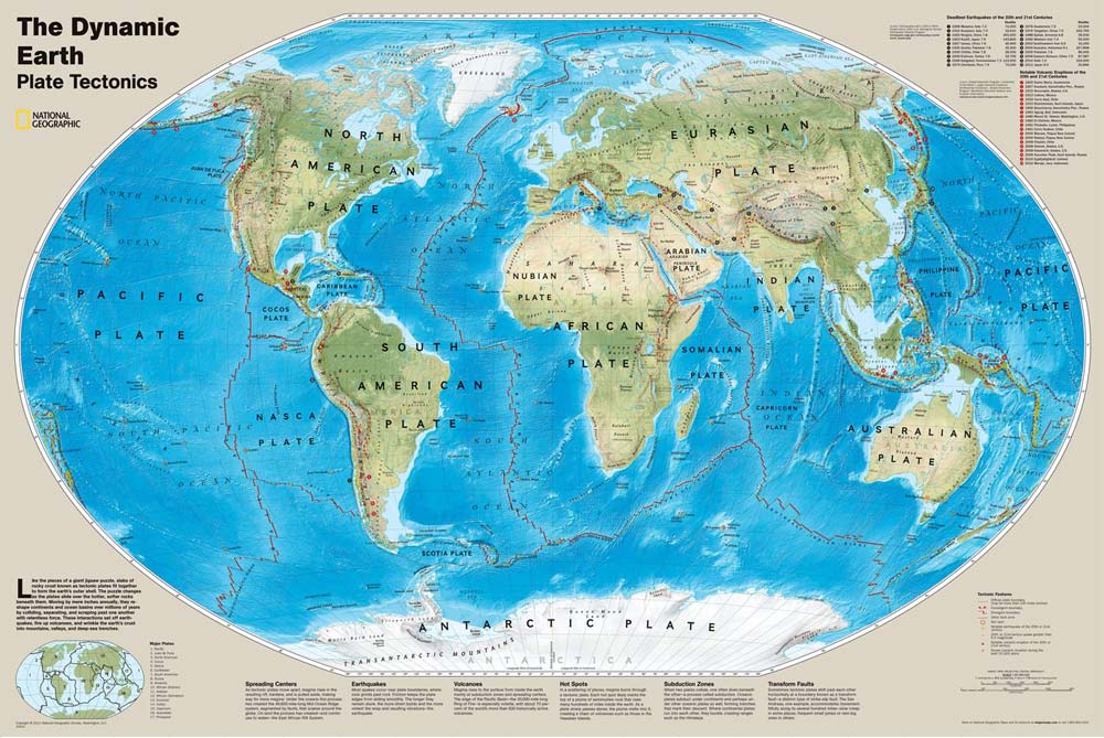 Educational Dynamic World Map Wall Mural