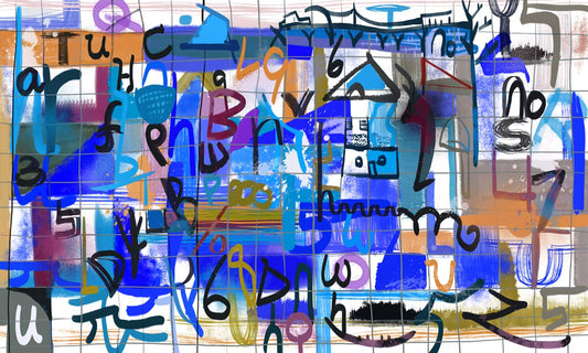 Abstract Artistic Graffiti Mural Wallpaper