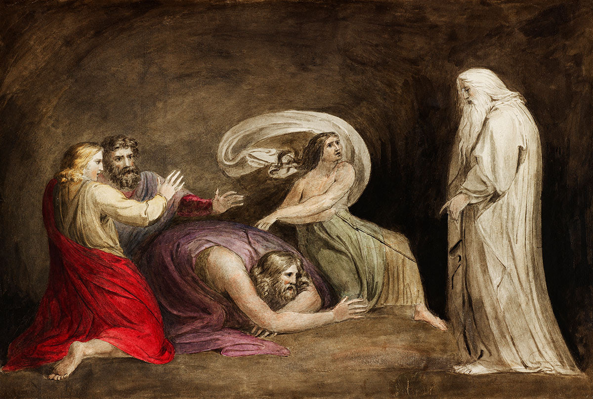Vintage Biblical Scene Artistic Mural Wallpaper
