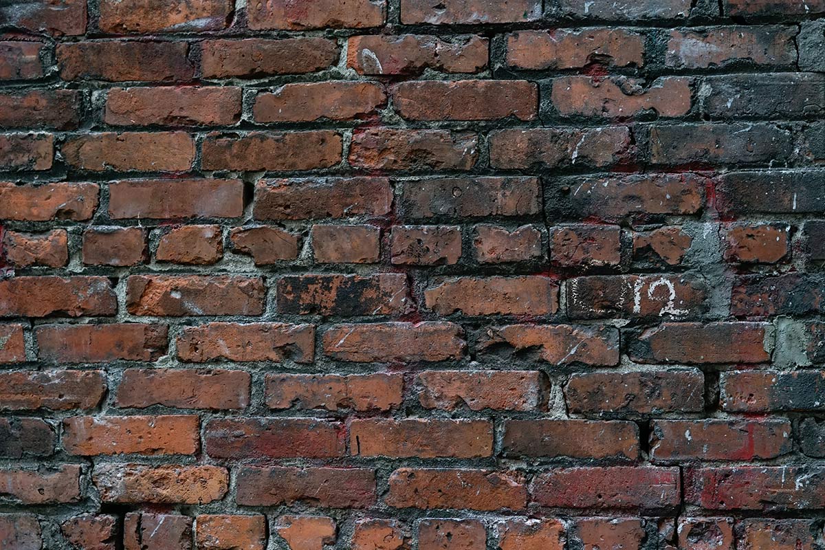 Rustic Red Brick Wall Mural