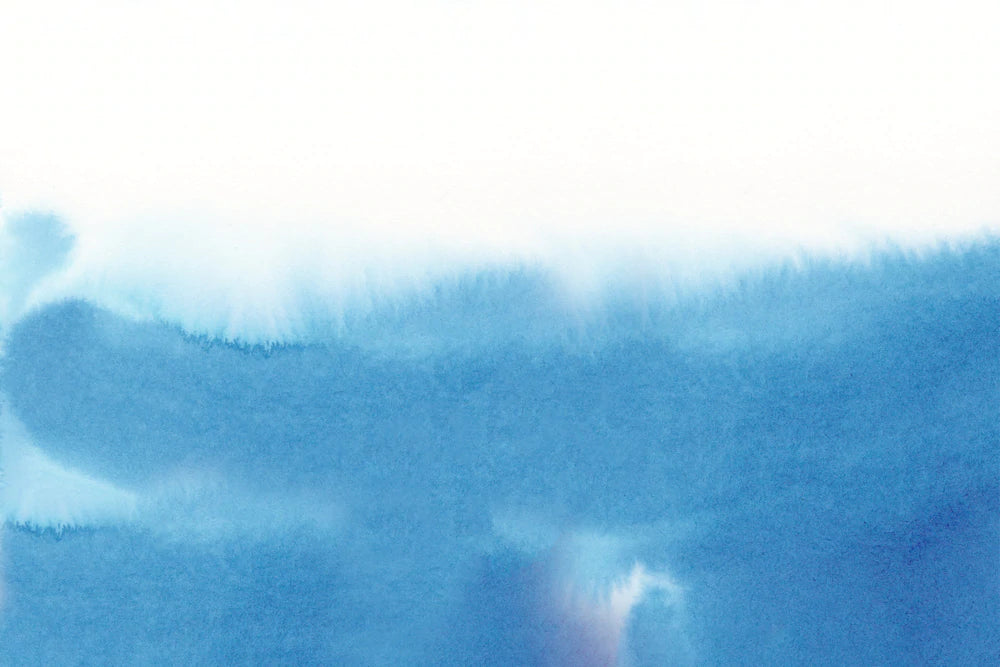 Serene Blue Watercolor Abstract Wall Mural Wallpaper