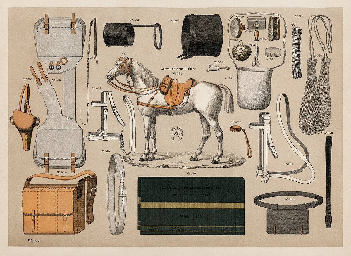Vintage Harness Wall Mural for wall decor