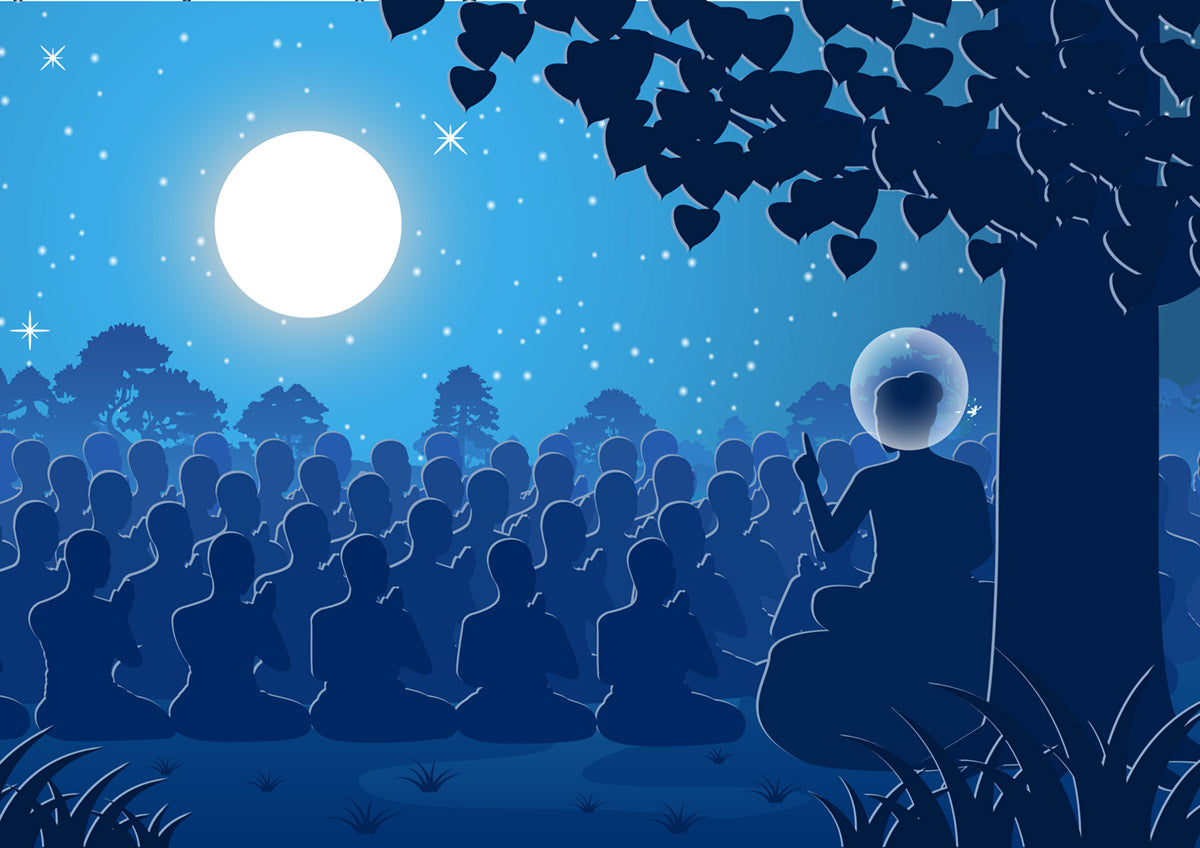 Mystischer Mondschein Yoga Wandmural