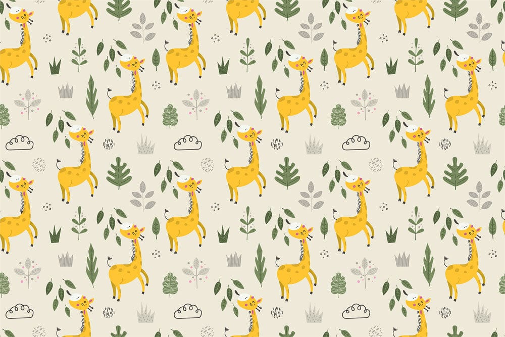 Sunny Safari Animal Kids Mural Wallpaper