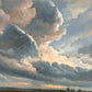 Sunset Clouds Oil Painting Custom Wallpaper