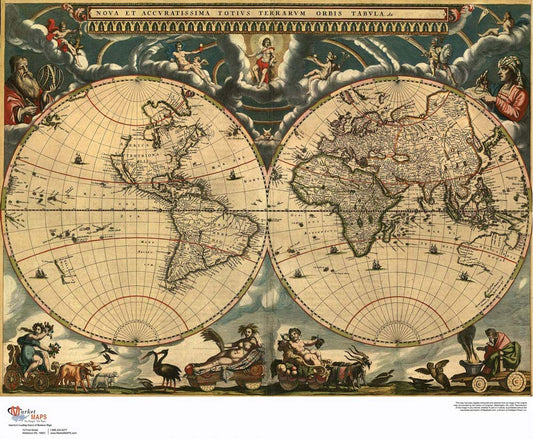 Vintage World Map Wallpaper