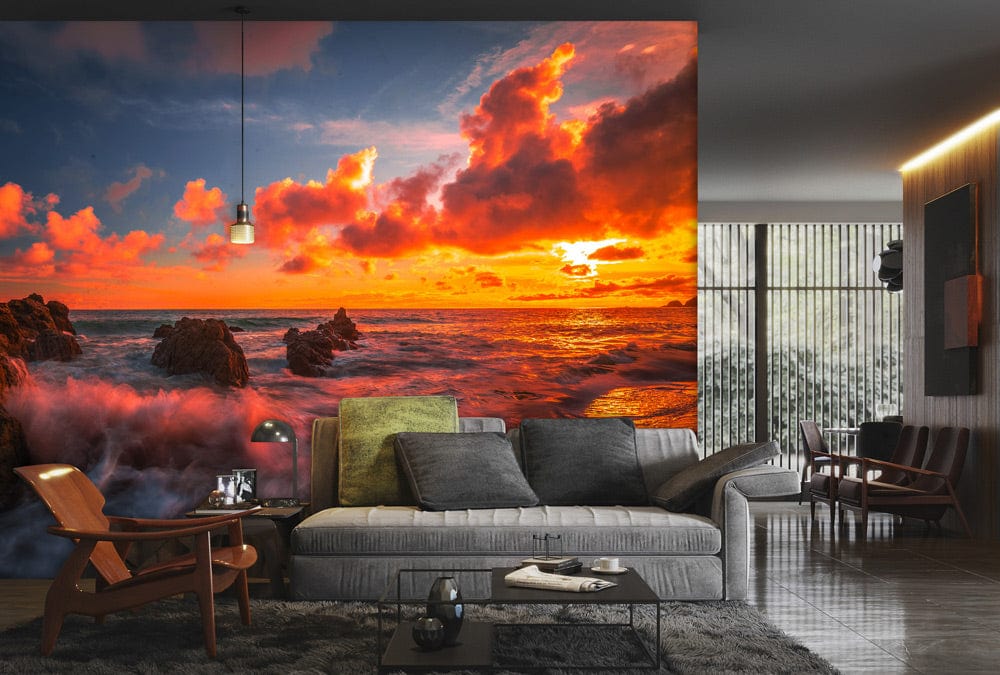 custom ocean scenery aesthetic art design for home