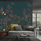 Trees and birds wallpaper mural in jasper for living room