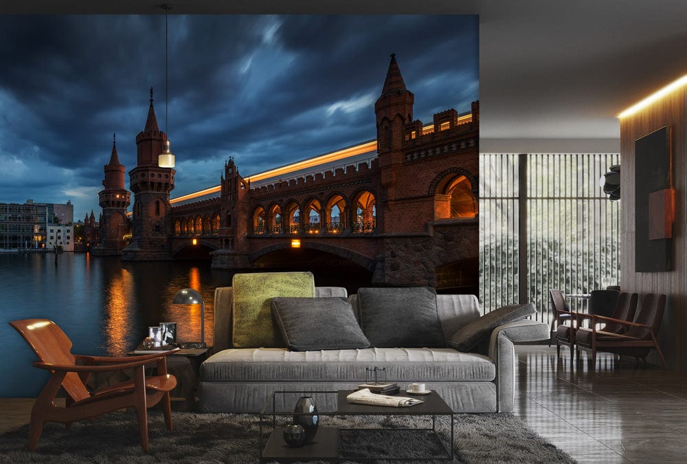 famous Berlin landmark cityscape wallpaper mural art design