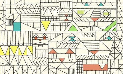 Wallpaper mural with a geometric pattern for use as home decor