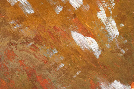 Abstract Gold Brush Stroke Mural Wallpaper