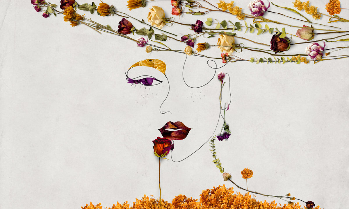 Floral Beauty Mural Wallpaper Art Decor