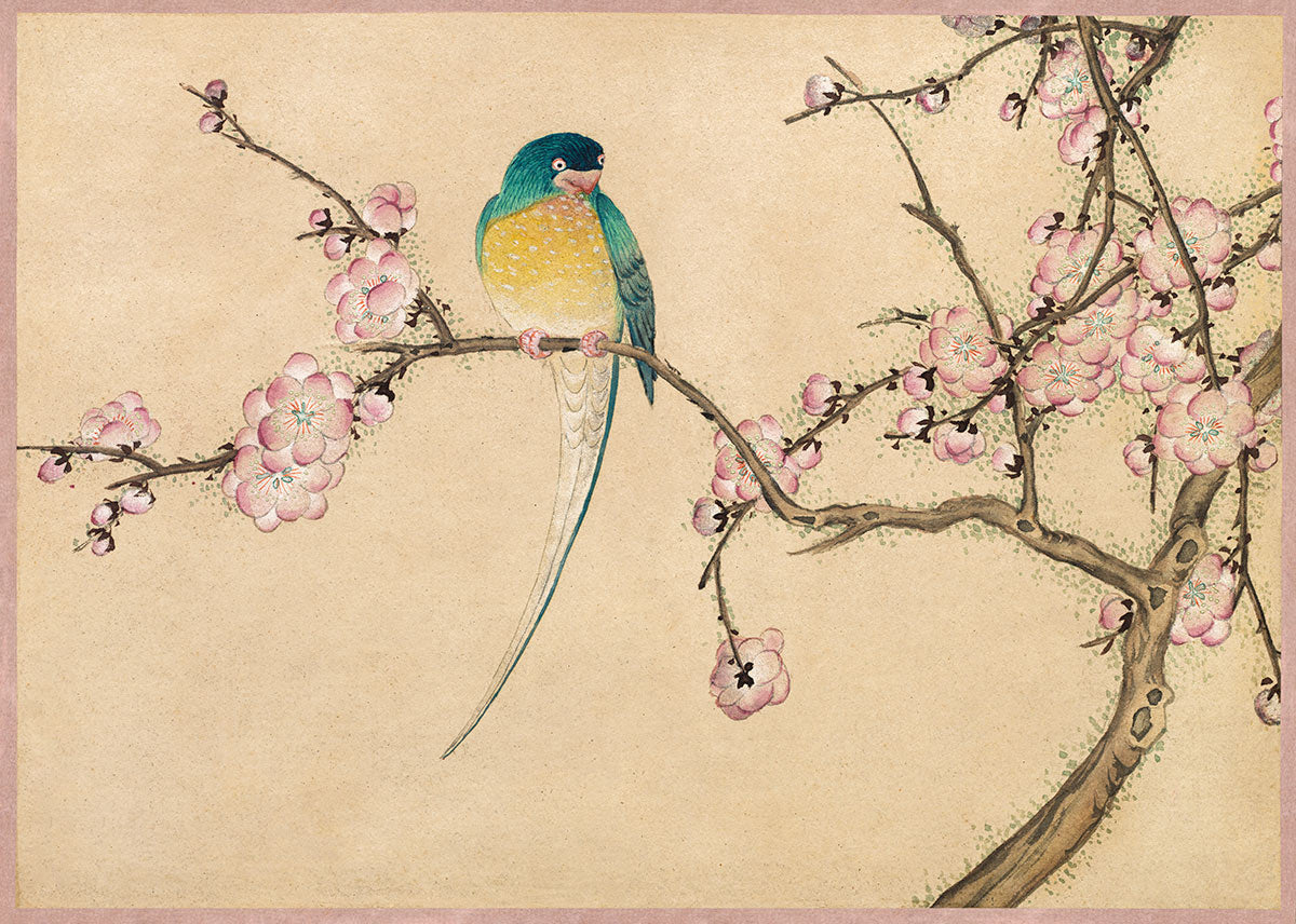 Flower Bird View Pattern Wallpaper Mural 