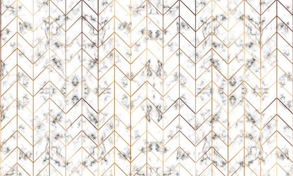 Home Decoration Featuring a Geometric Marble Wallpaper Mural