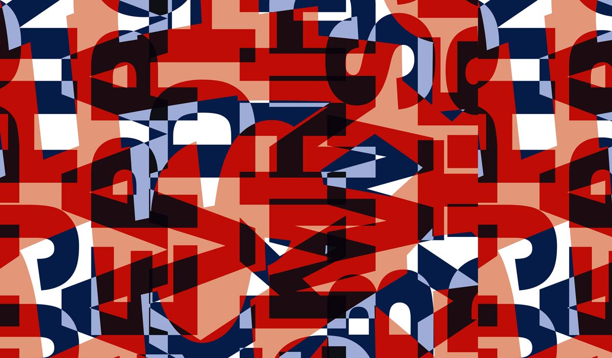 Fette abstrakte geometrische Wandtapete