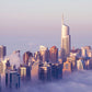 grand tall buildings from sky view customzied wallpaper