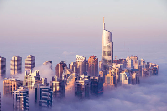 grand tall buildings from sky view customzied wallpaper