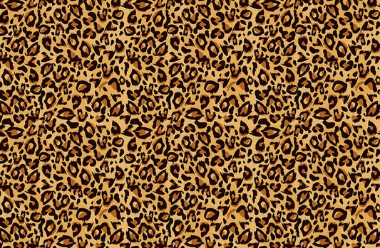 mural wallpaper with a leopard pattern and fur texture for the inside of a home