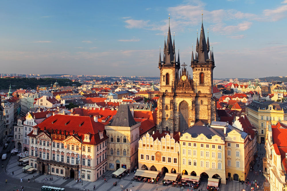 Vintage European City Landscape Mural Wallpaper