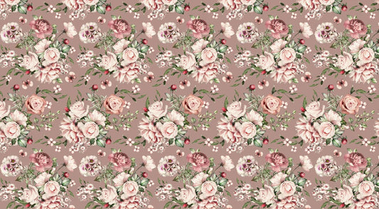 Vintage Pink Floral Bedroom Wallpaper Mural