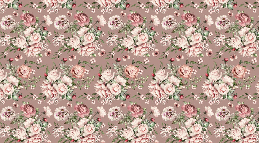 Vintage Pink Floral Bedroom Wallpaper Mural