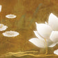 White Lotus Flower Wall Mural Art Decor