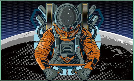 cool and dark astronaut wallpaper mural