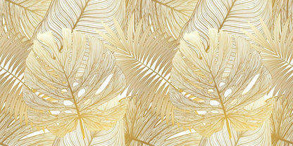 Design of a wall mural with a distinctive leaf pattern