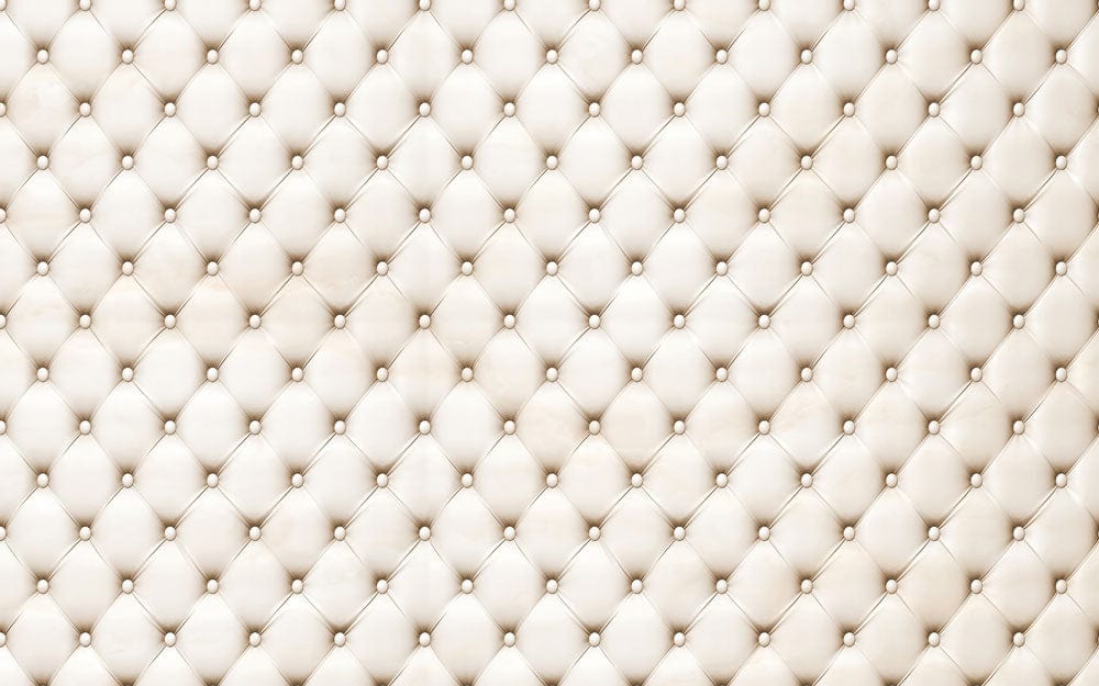 Luxury Beige Tufted Leather Mural Wallpaper